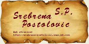 Srebrena Postolović vizit kartica